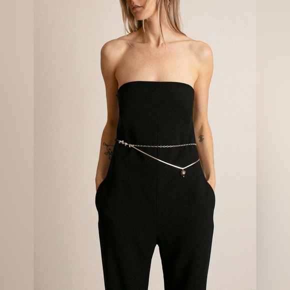 NOMIA NYC Designer Sz 2 Black Fluid Jumpsuit New Without Tag - Picture 9 of 16